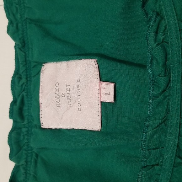 Romeo & Juliet Couture green embroidered, romantic mini dress. Size L All cotton - Picture 5 of 6